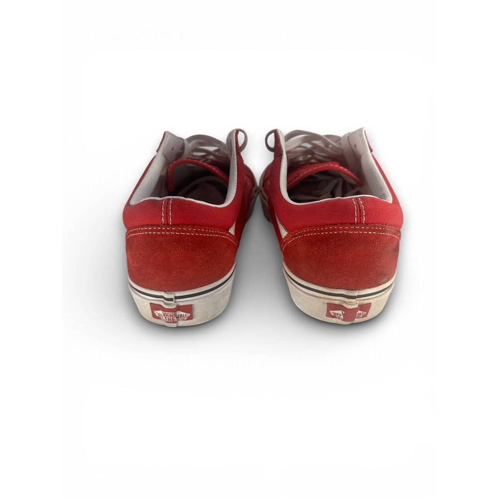 NEW VANS men's lace-up sneaker in red and white - Picture 4 of 5